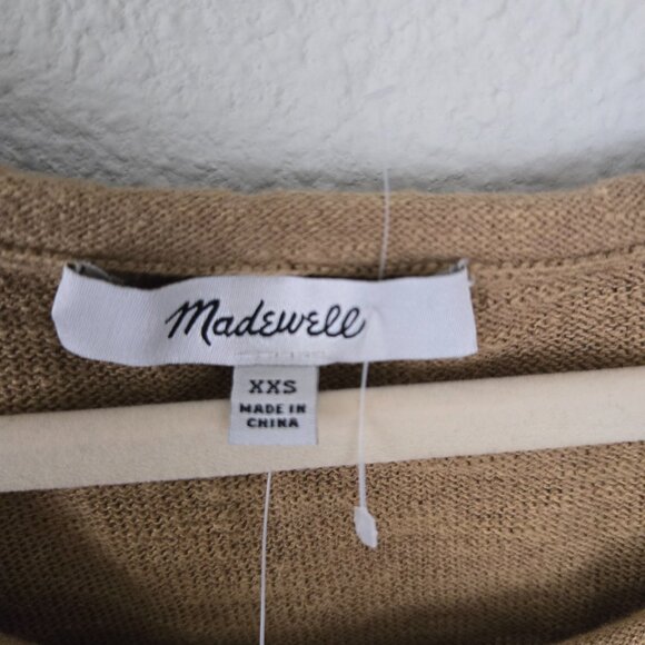 Madewell Palmdale Linen Blend Colorblocked Slouchy Pullover Sweater NWT Size XXS - Picture 3 of 7